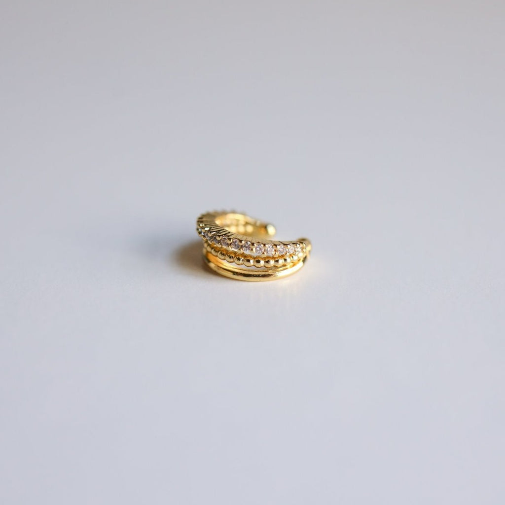 Ear Cuff 3 Row Crystal