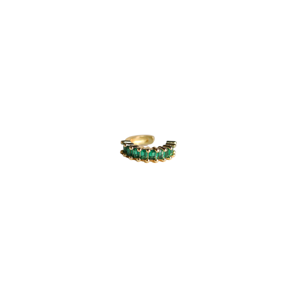 Ear Cuff Emerald Cut Green