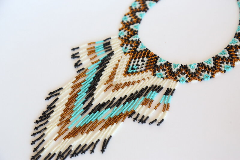 Embera Necklace Fringe Copper