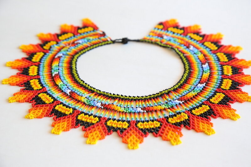 Embera Necklace Collar Flame