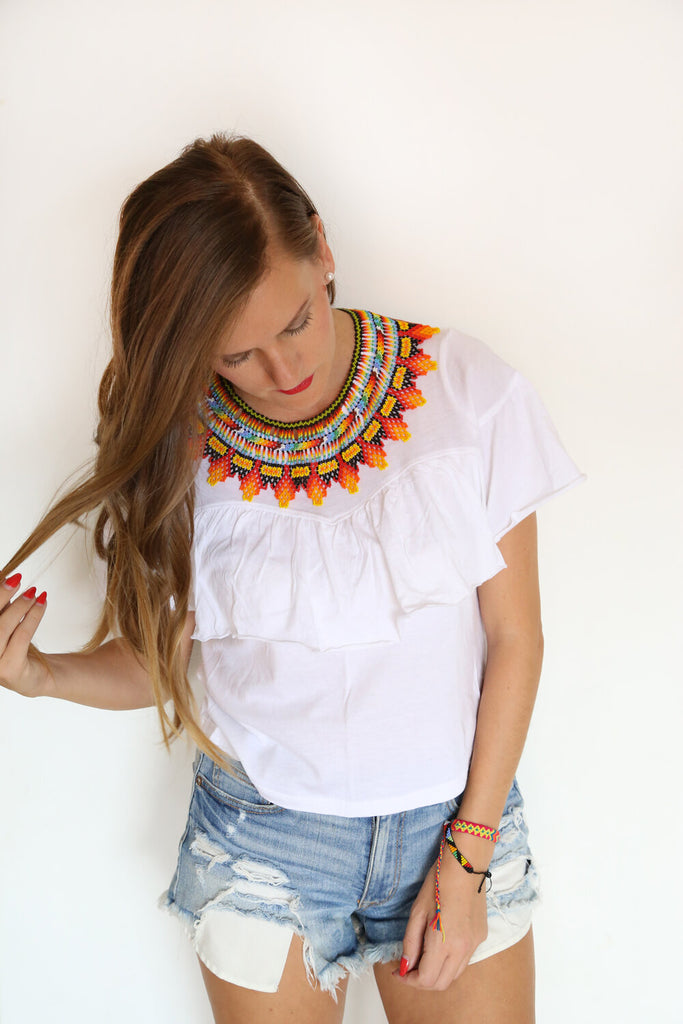 Embera Necklace Collar Flame