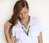 Embera Necklace Fringe Ink