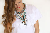 Embera Necklace Fringe Copper