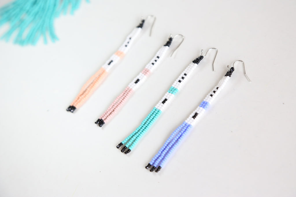 Seafoam Skinny Embera Earrings