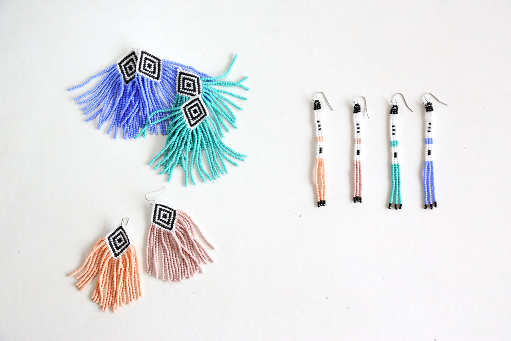 Seafoam Skinny Embera Earrings