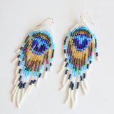 Peacock Feather Embera Earrings