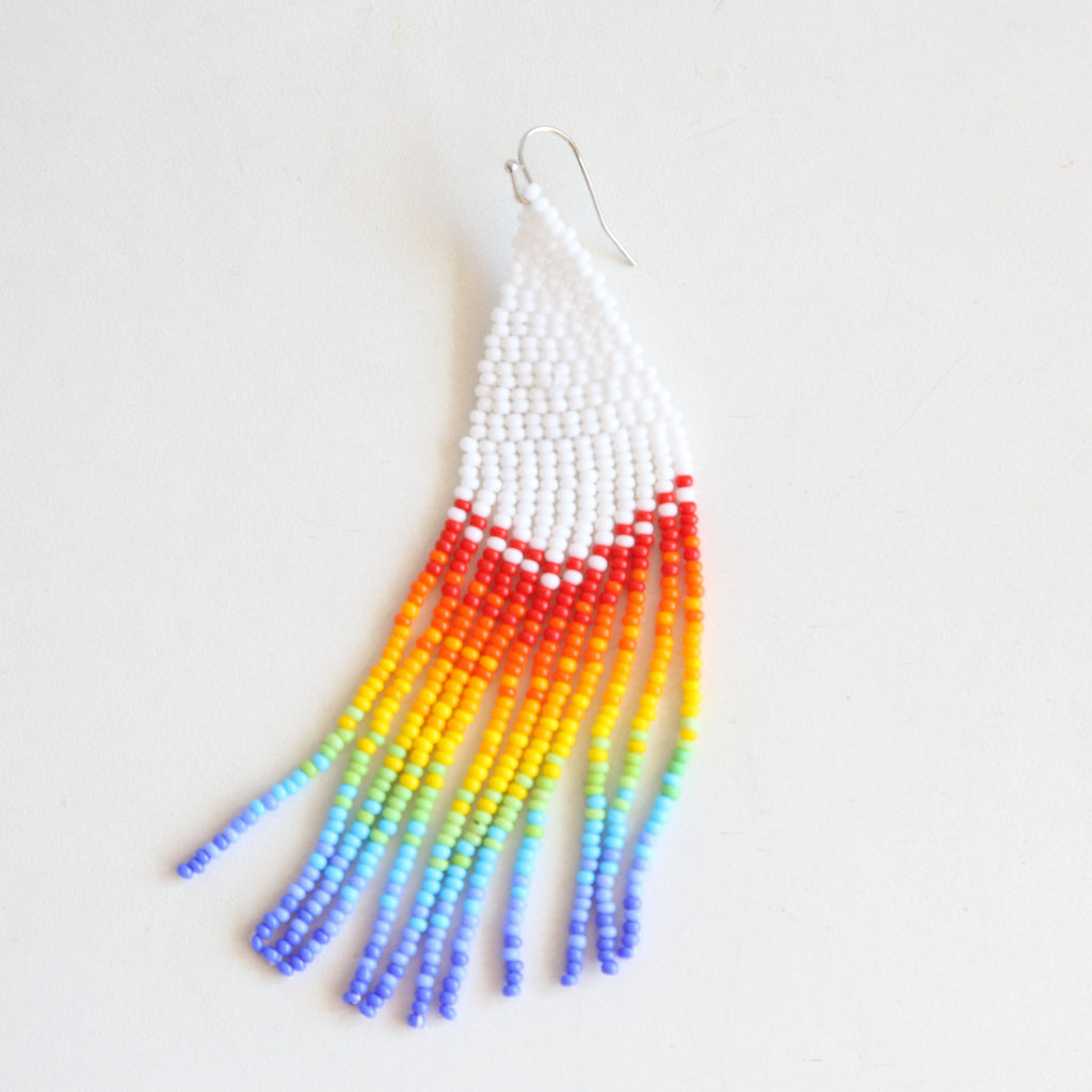 White Rainbow Earrings