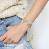 Blue Heart Tassel Bracelet