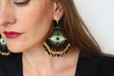 Black Eye Knit Earrings