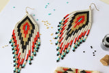 Punta Red Embera Earrings