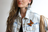 Butterfly Monarch Embera Earrings