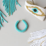 Turquoise Chunky Hoop