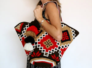 Tassel Tote Red