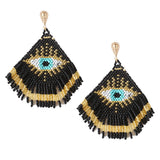 Black Eye Knit Earrings