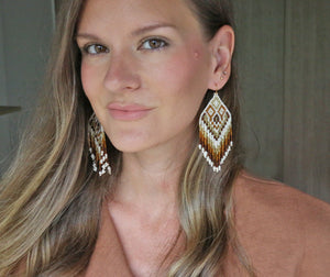 Brown Rooted Earrings