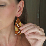 Brown Moth Earrings