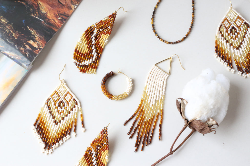 Brown Rooted Earrings