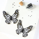 Butterfly White Embera Earrings