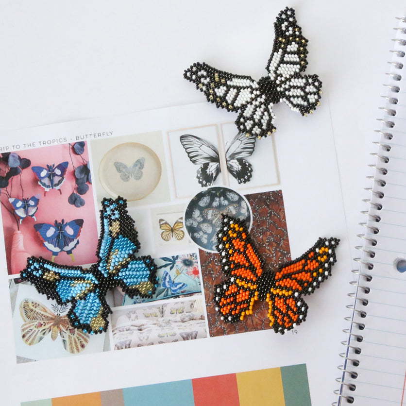 Butterfly Monarch Embera Earrings