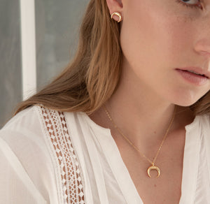 Horn Necklace/Earring Set