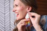 White Rainbow Earrings