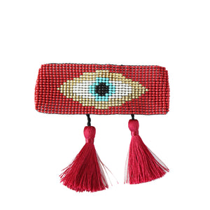 Evil Eye Red Tassel Bracelet
