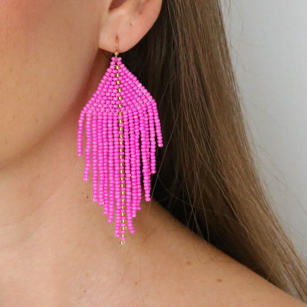 Raya Fuchsia Earrings