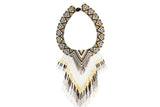 Embera Necklace Fringe Ink