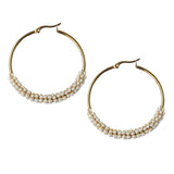 Pearl Hoop Embera Earrings