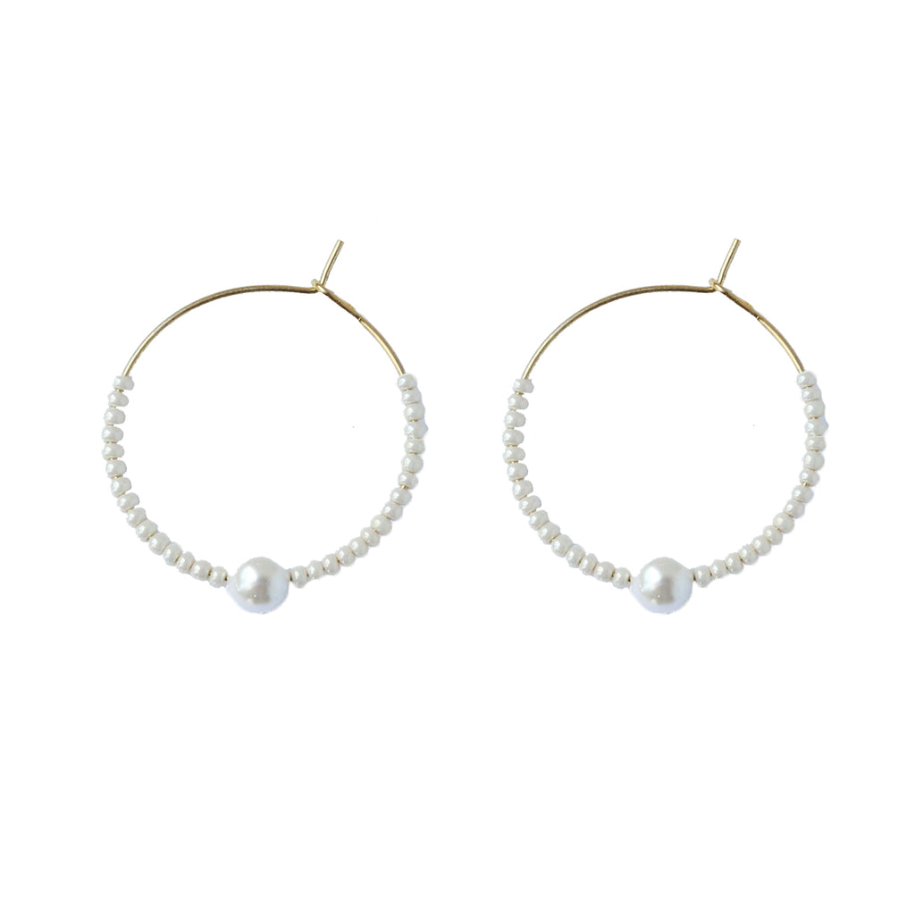 Pearl Drop Hoop
