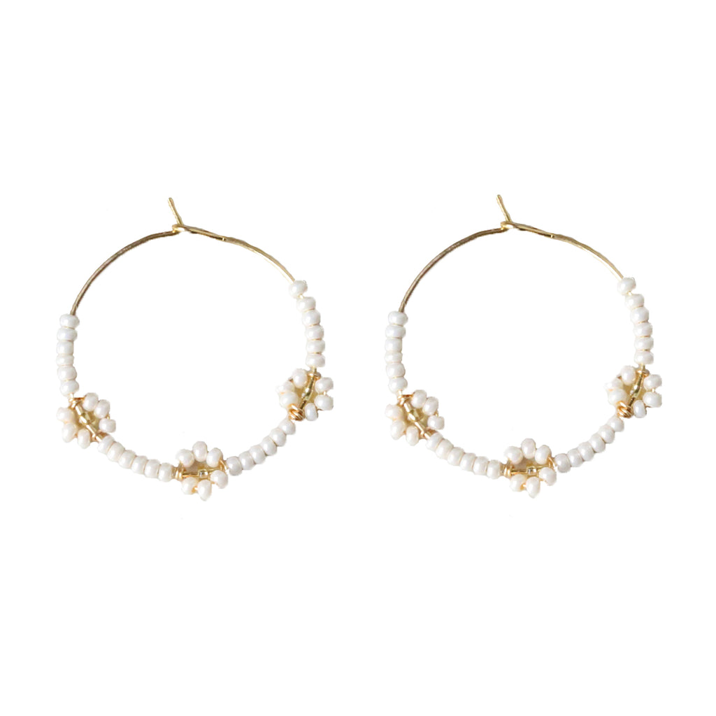 Pearl Floral Hoop