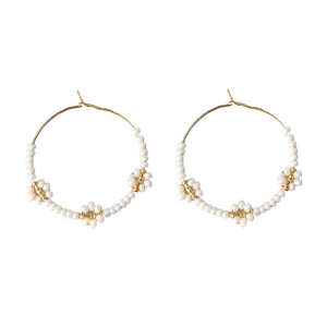 Pearl Floral Hoop