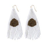 Luna White Embera Earring