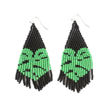 Black Monstera Earrings