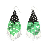 White Monstera Earrings