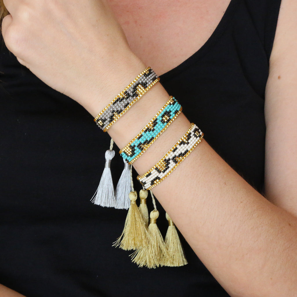 Leopard Silver Bracelet