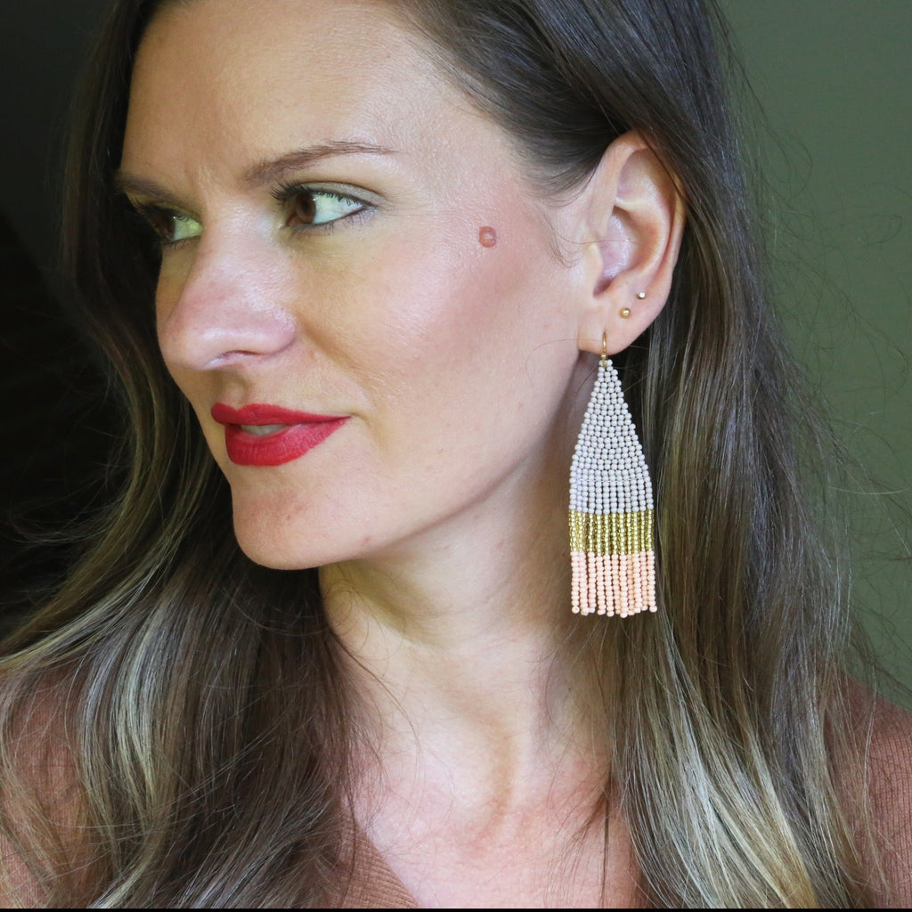 Minima Gray Colorblock Earrings