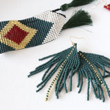 Olive Diamond Tassel Bracelet