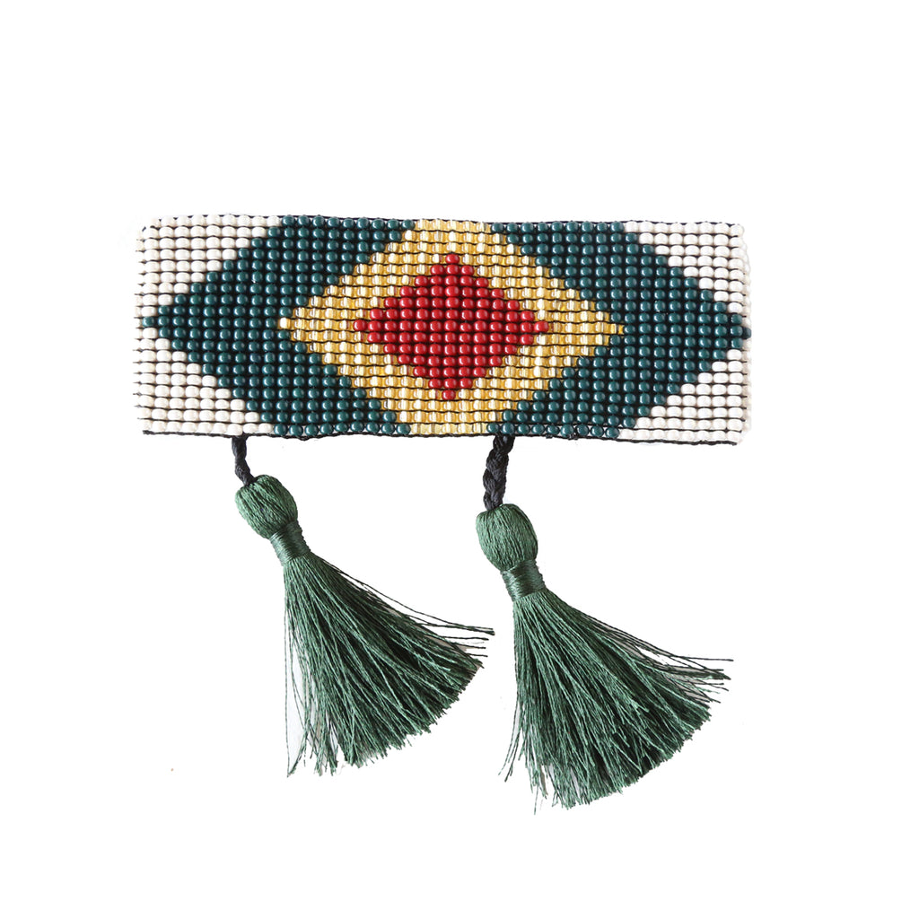 Olive Diamond Tassel Bracelet