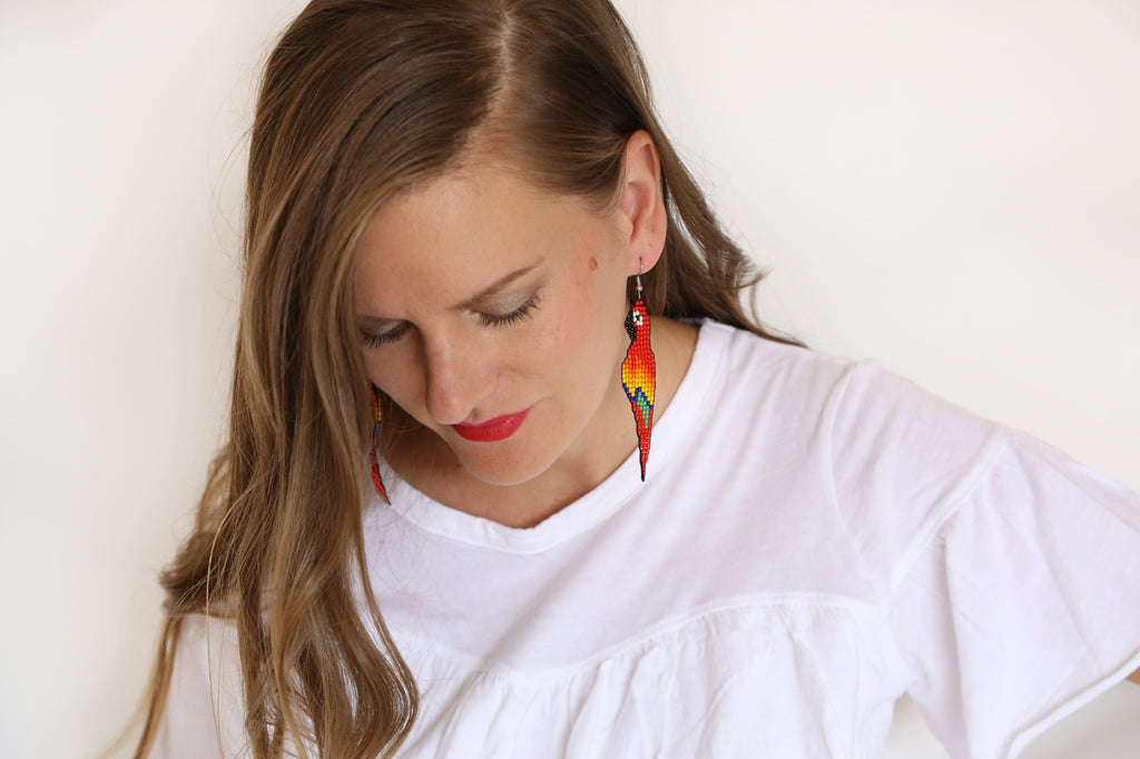 Periwinkle Parrot Earrings