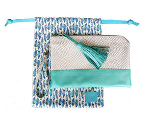 Pearl Snakeskin Clutch