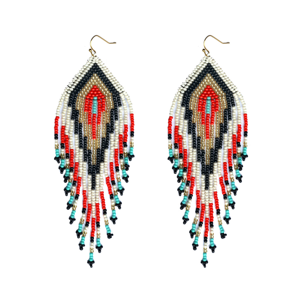 Punta Red Embera Earrings