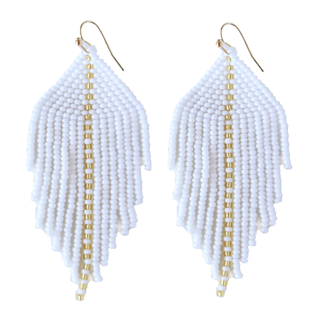 Raya White Earrings