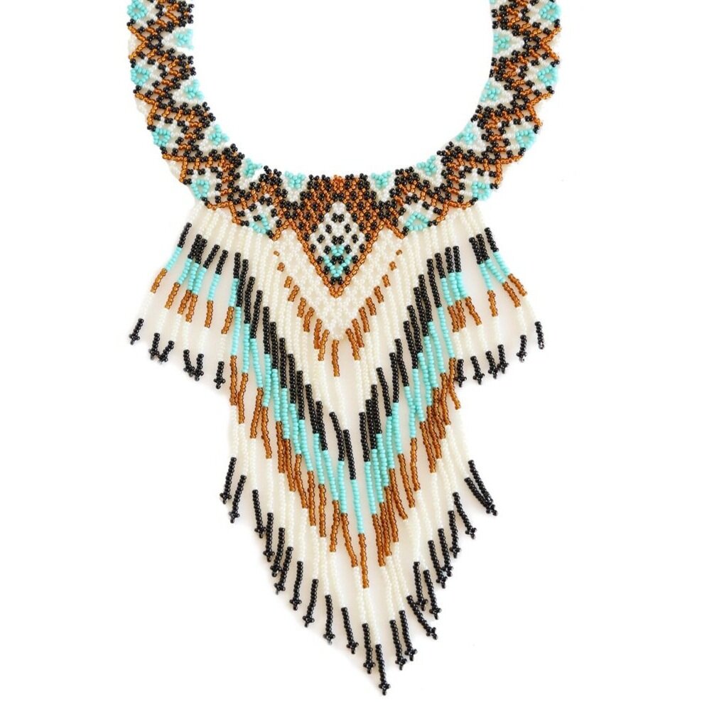 Embera Necklace Fringe Copper