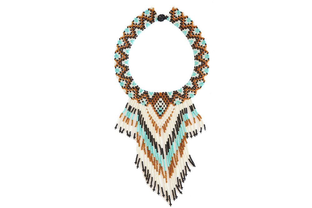 Embera Necklace Fringe Copper