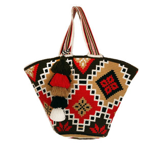 Tassel Tote Red