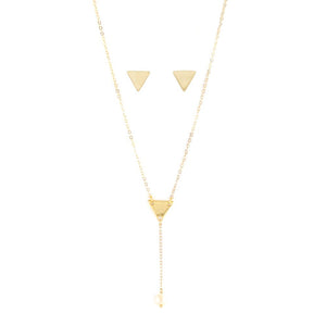Triangle Pearl Y Chain Set