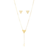 Triangle Pearl Y Chain Set