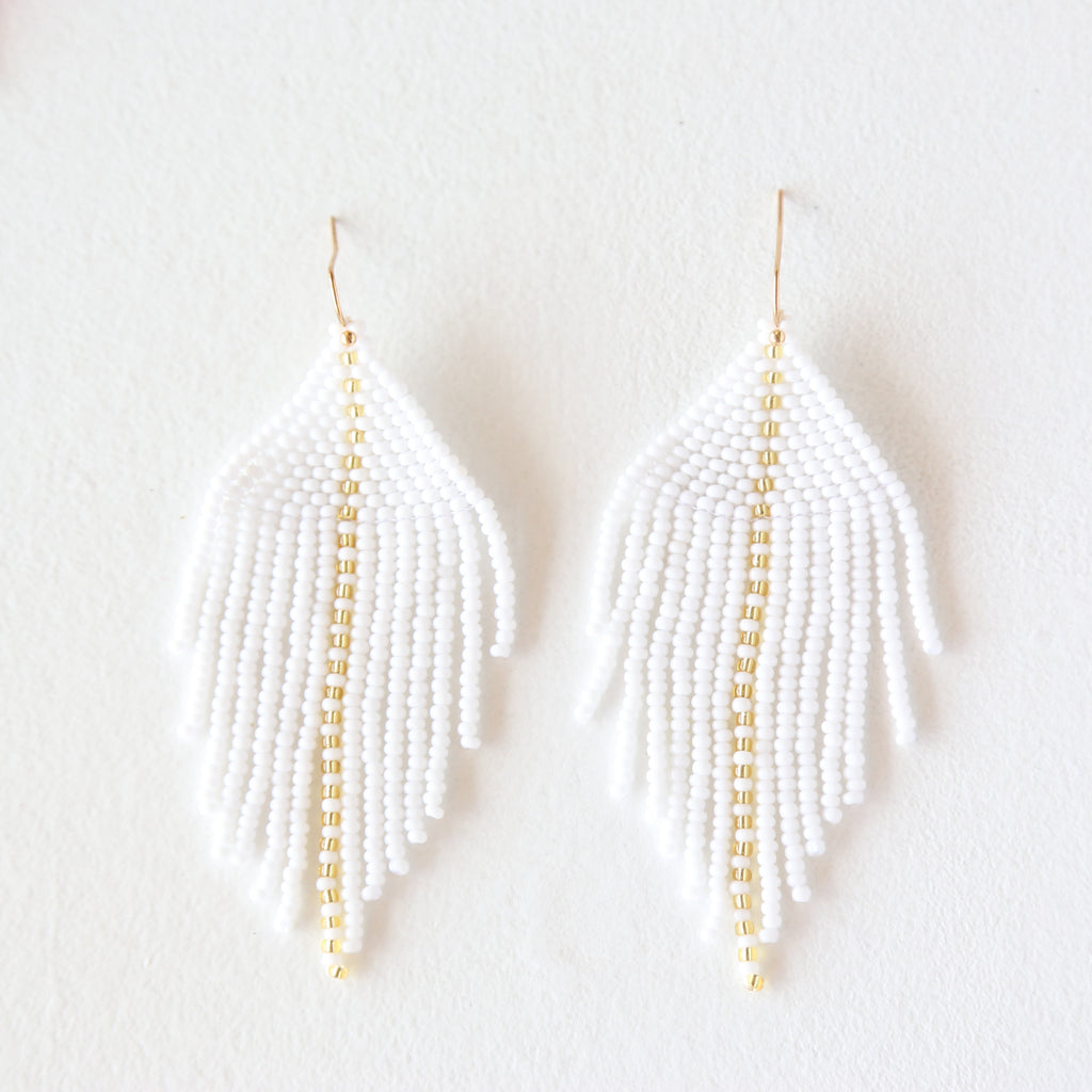 Raya White Earrings
