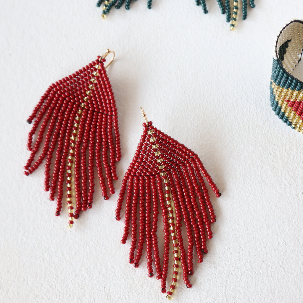 Raya Wine Earrings